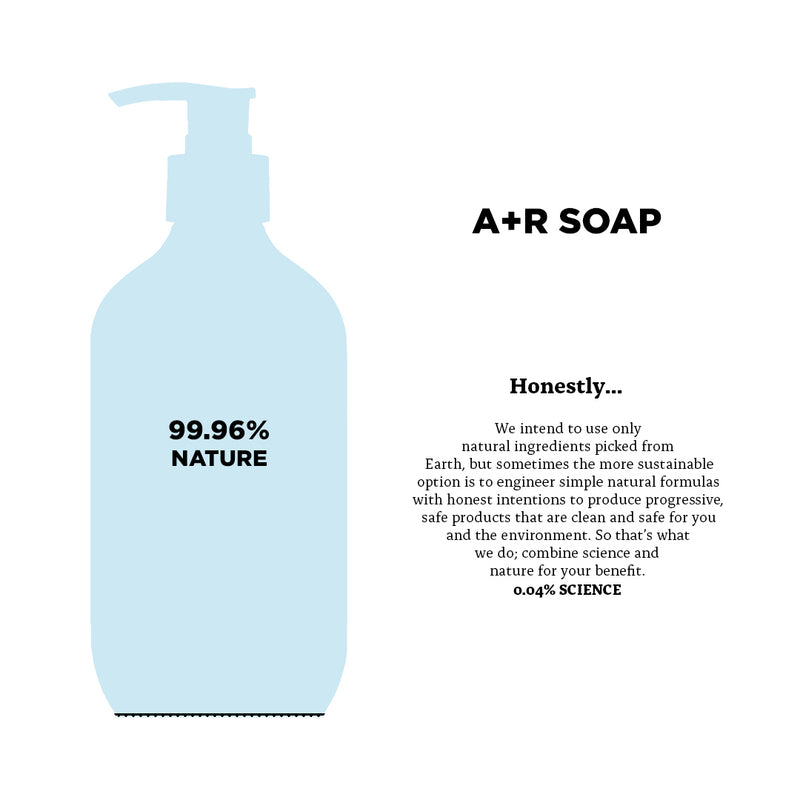 A + R Soap — 99.96% Natural Ingredients, 0.04% Science