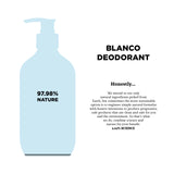 Blanco Deodorant 97.98% Natural Ingredients, 2.02% Science